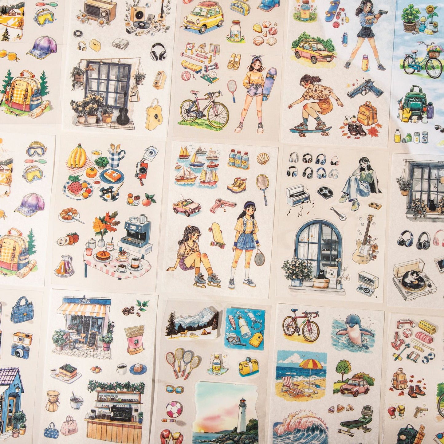 20 Sheets Travel Stickers Book NNLXJH