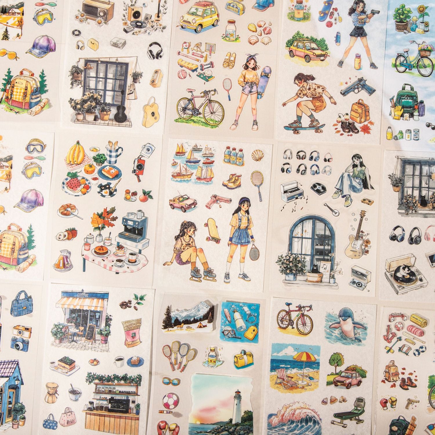 20 Sheets Travel Stickers Book NNLXJH