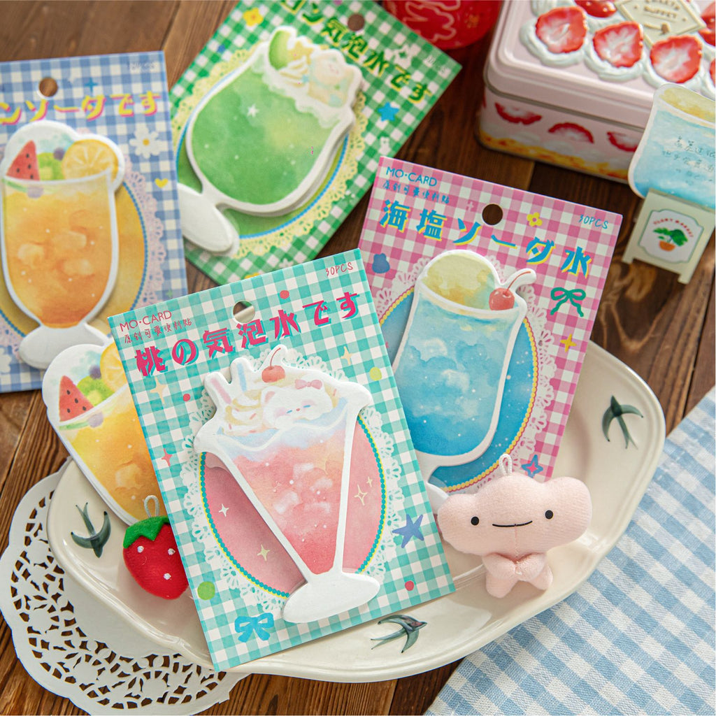 30 Pcs Drink Theme Sticky Note WHQCW