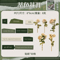 30 Pcs Rose and Word PET Stickers GJMG