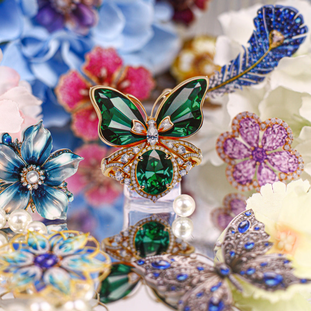 10 Pcs Crystal Jewelry Themed Cardstock Stickers JSXL