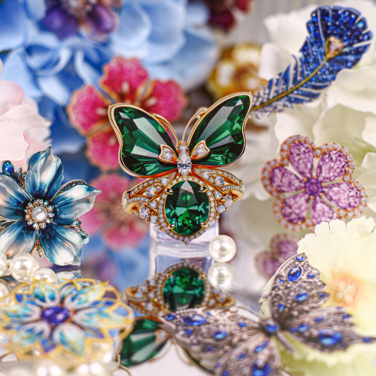 10 Pcs Crystal Jewelry Themed Cardstock Stickers JSXL