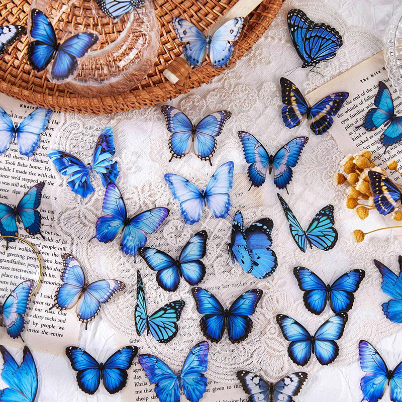 40 Pcs Butterfly PET Stickers DCJL