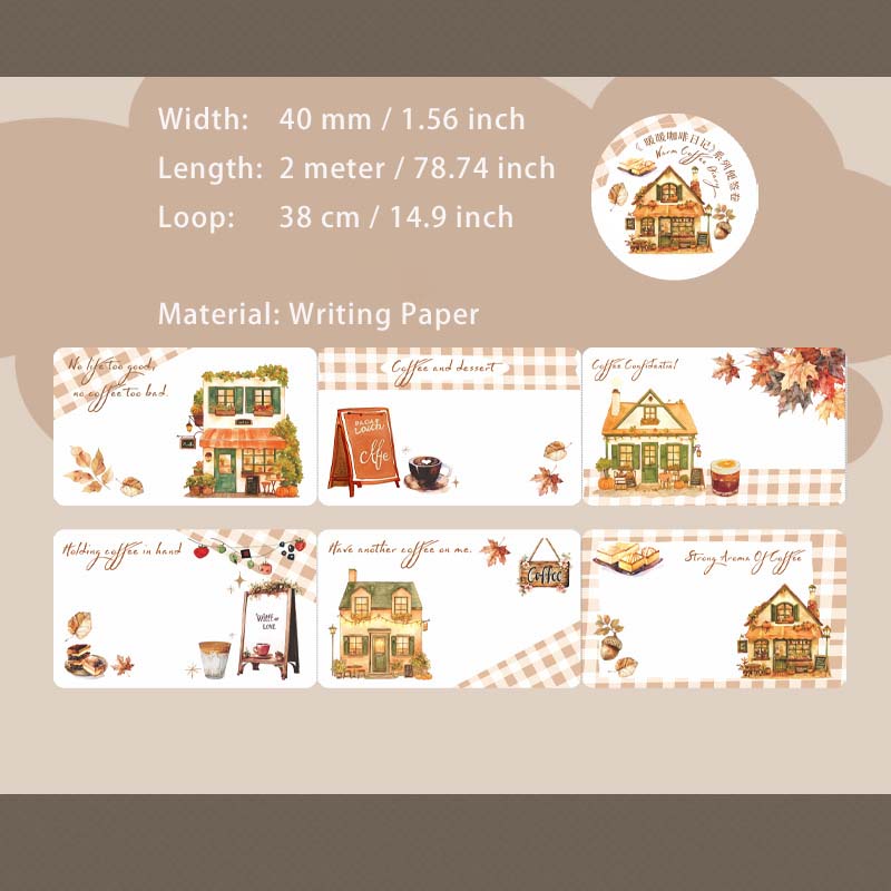 1 Roll Coffee Theme Notepad NNKFRJ