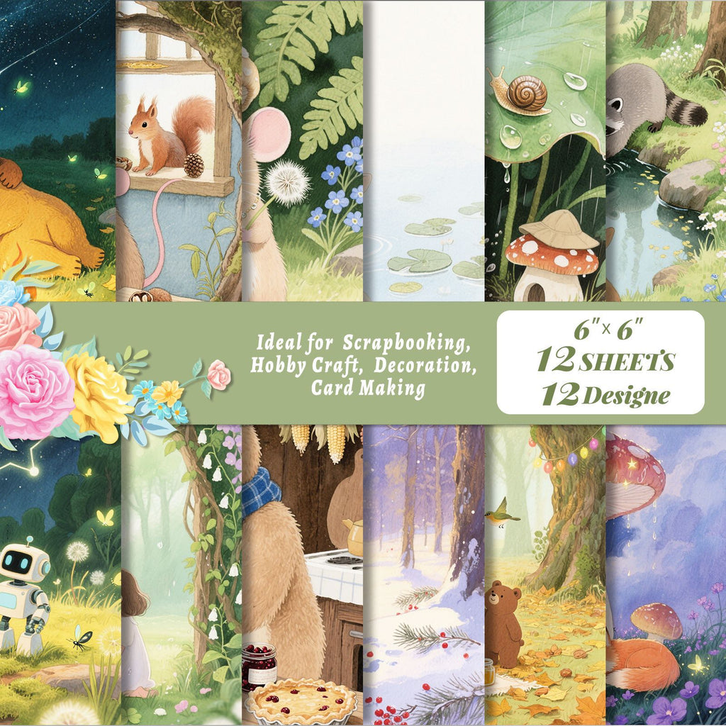 6 inch Cartoon Scrapbook Paper Pad PA946