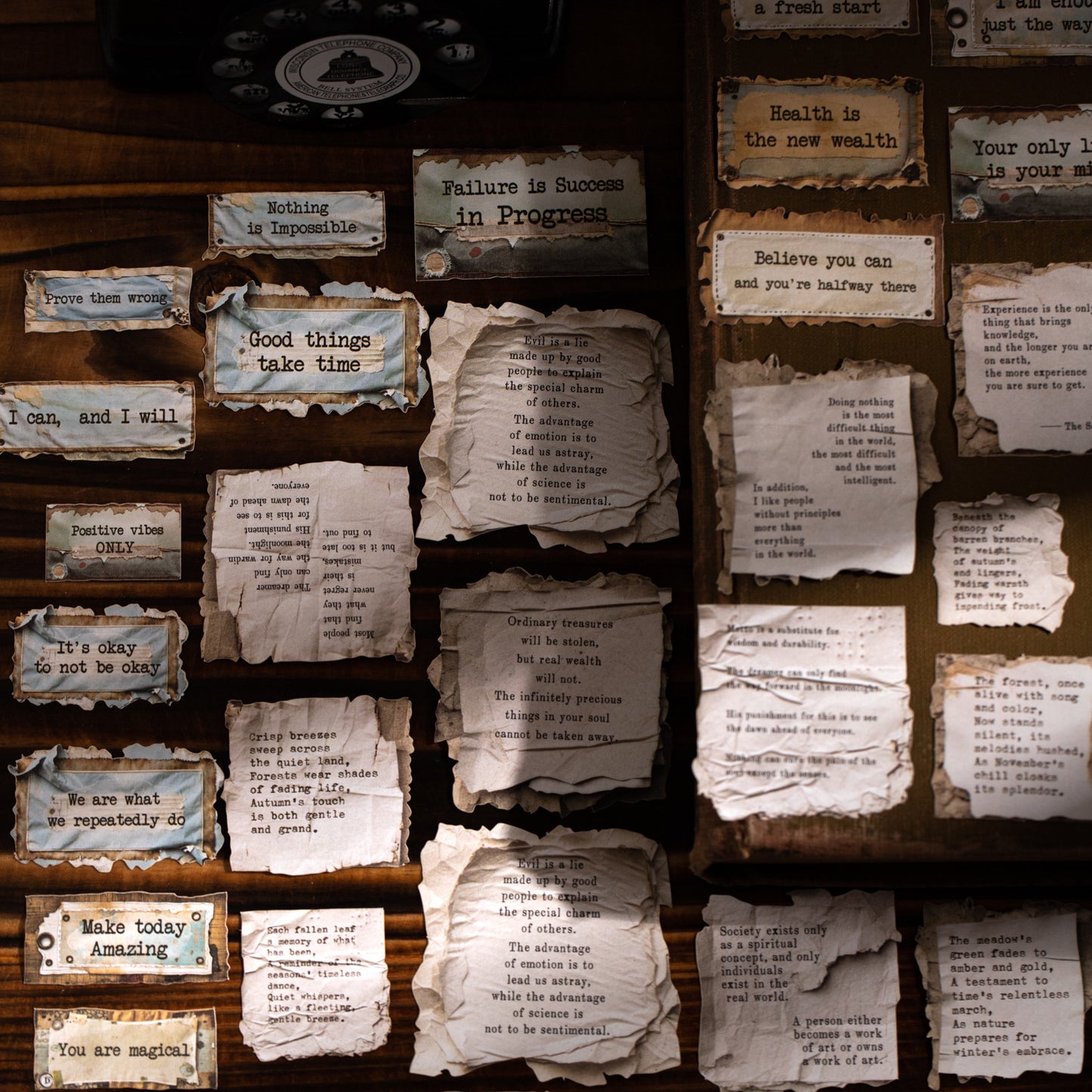 20 Pcs Vintage Junk Journal Stickers CYSKDX