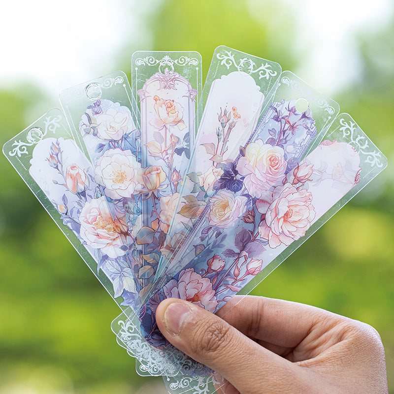 6 Pcs PVC Flowers Bookmark FCHX