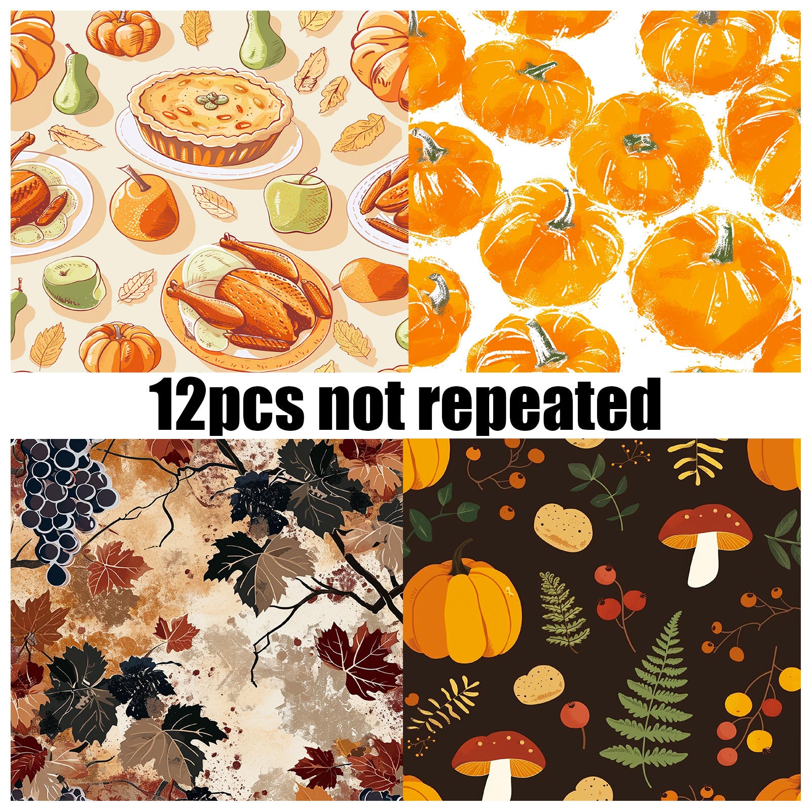 6 inch Thanksgiving Day Scrapbook Paper Pad PA011