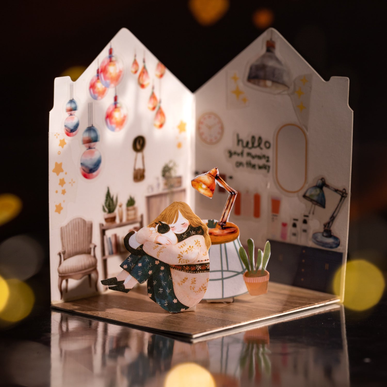 1 Roll Desk Lamp PET Stickers Tape GZGS