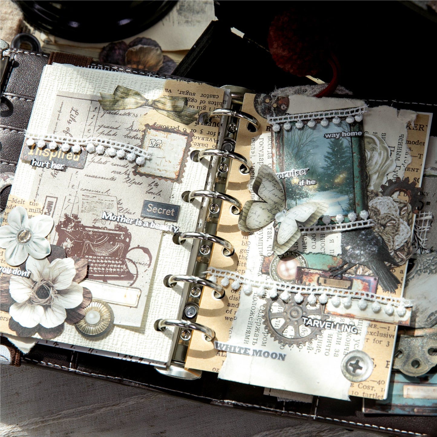 50 Pcs Vintage Metal Gadget Stickers JWJX