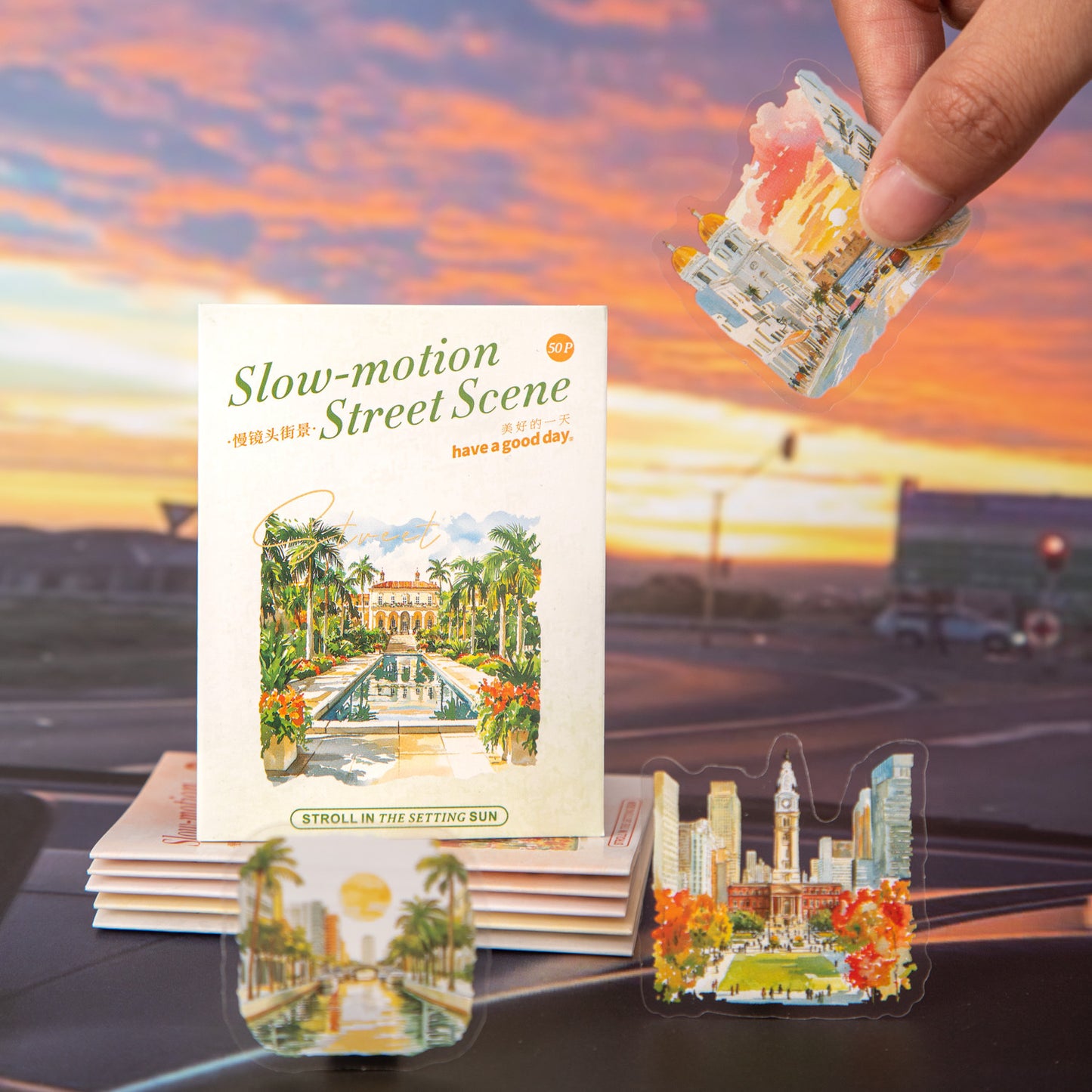 50 Pcs Seasonal Landscape PET Stickeres MJTJJ