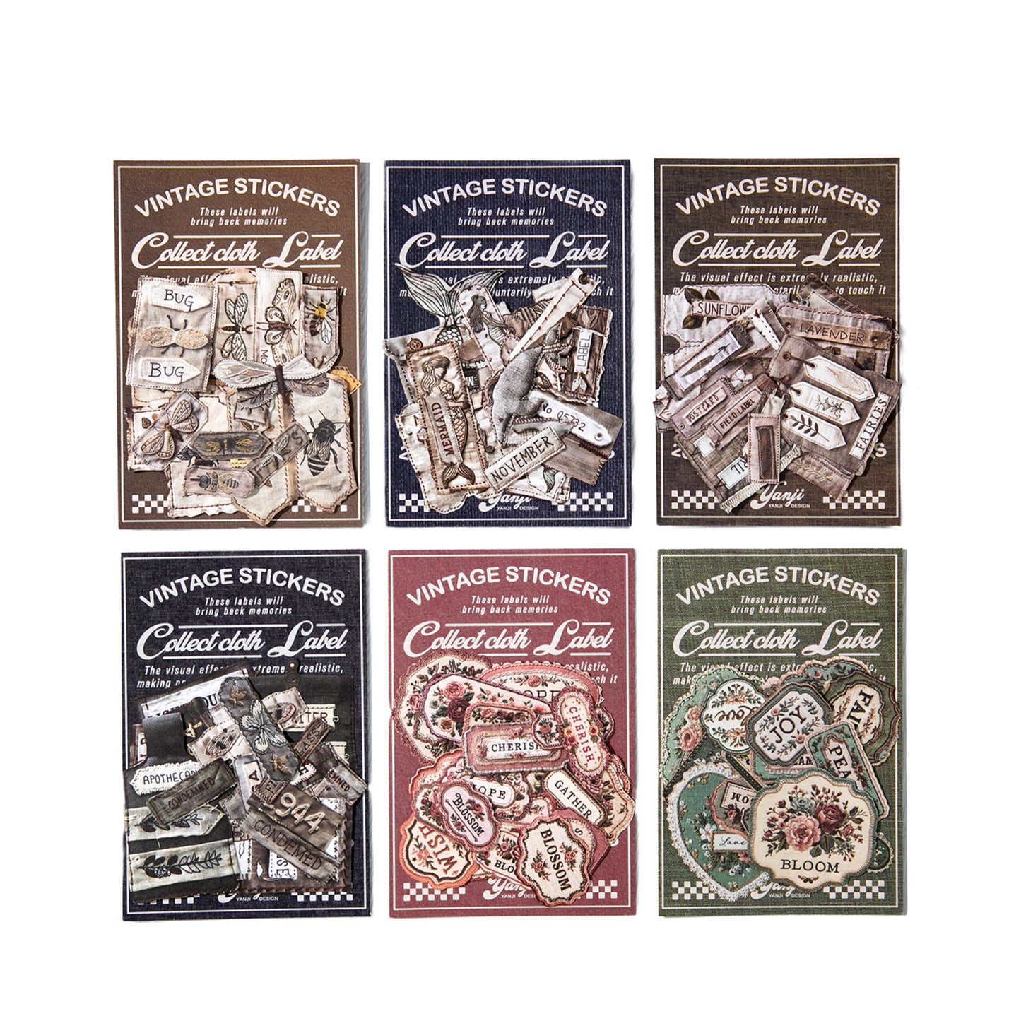 20 Pcs Vintage Lable Stickers SCBBQ