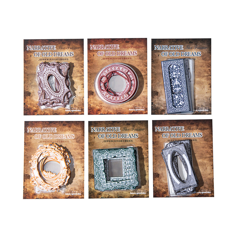 20 Pcs Vintage PET and Cardstock Stickers JMXS