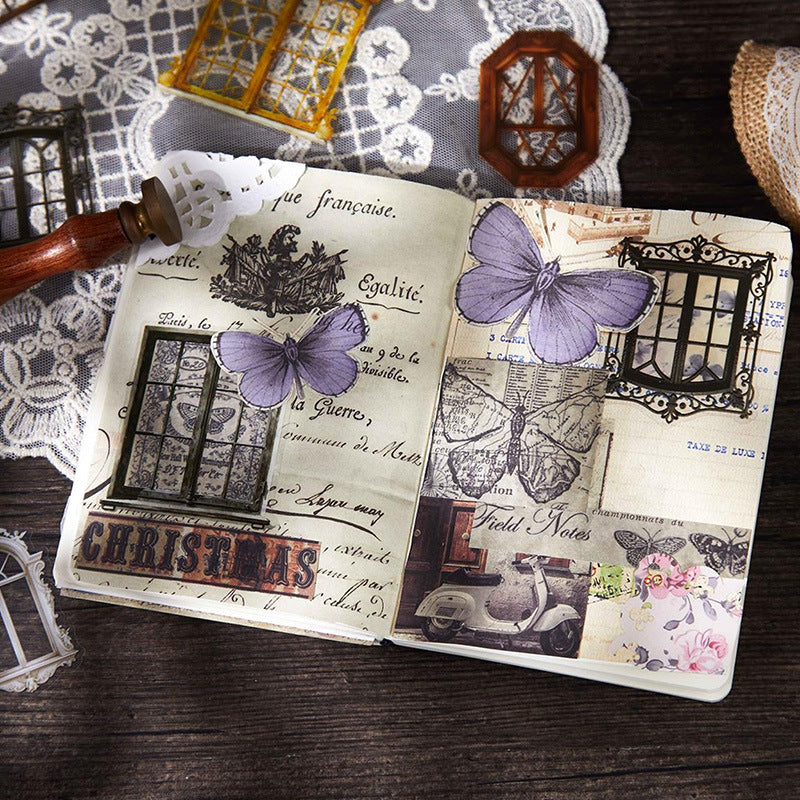20 Pcs Vintage Window PET Stickers FGGSWY