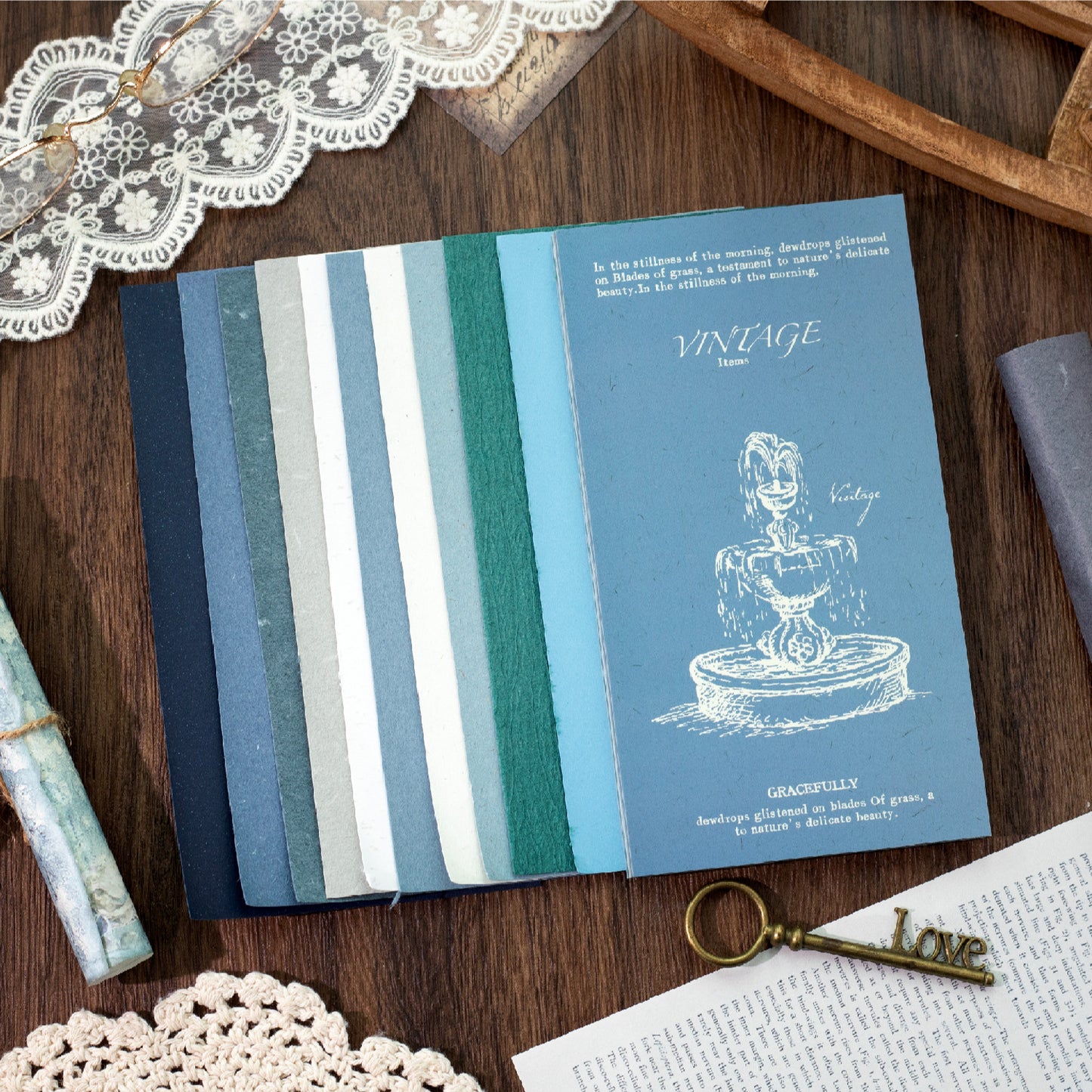 30 Sheets Basic Vintage Journal Paper HWMJ