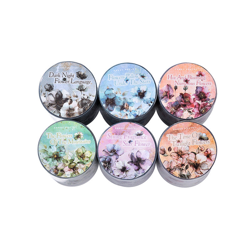 1 Roll Vintage Flower PET Stickers Tape FHXL