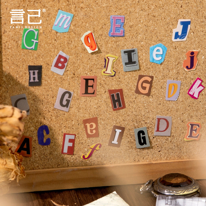 2 Sheets Alphabet Letter Number Stickers CLXJ