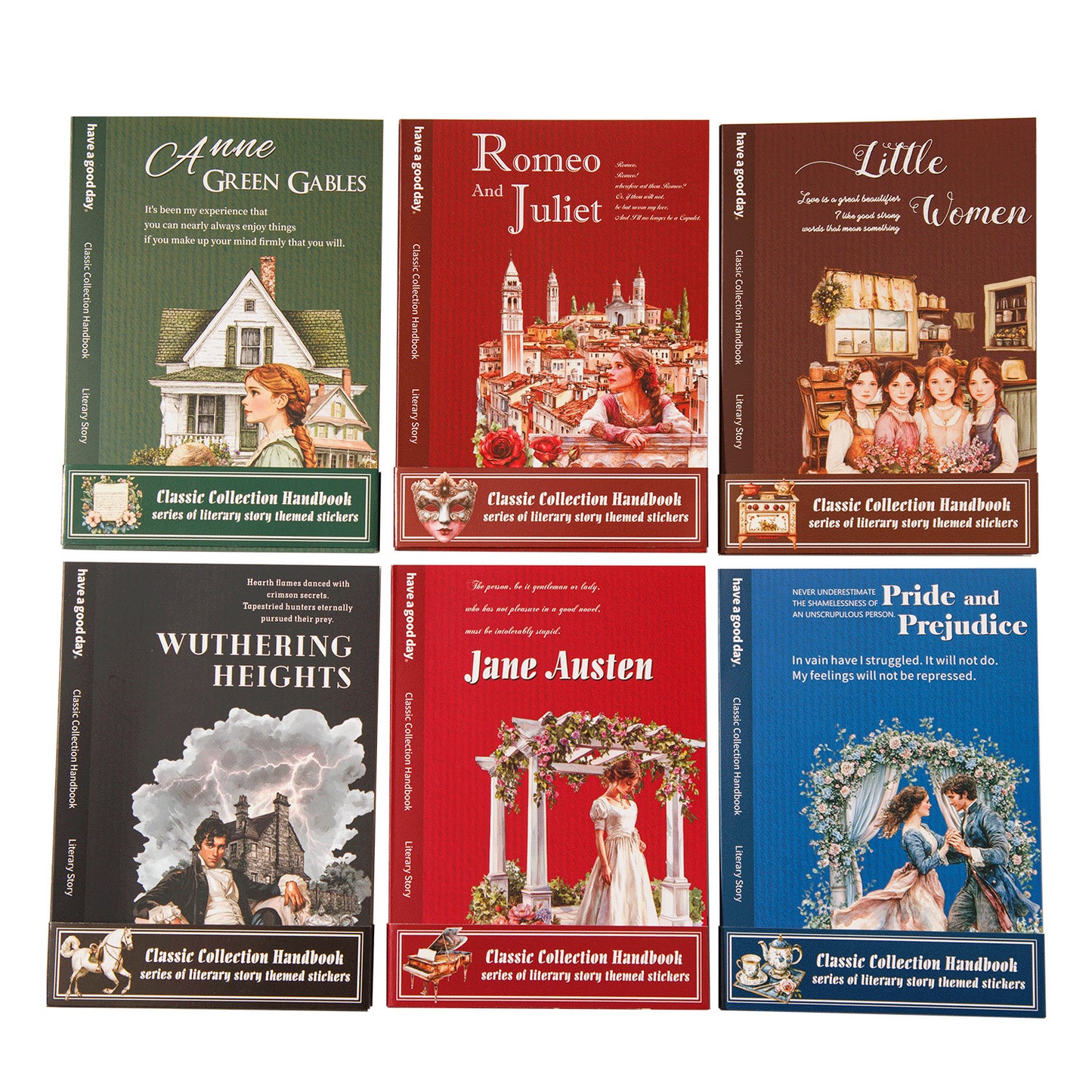 20 Sheets Masterpiece Themed PET Stickers Book MZZCSC