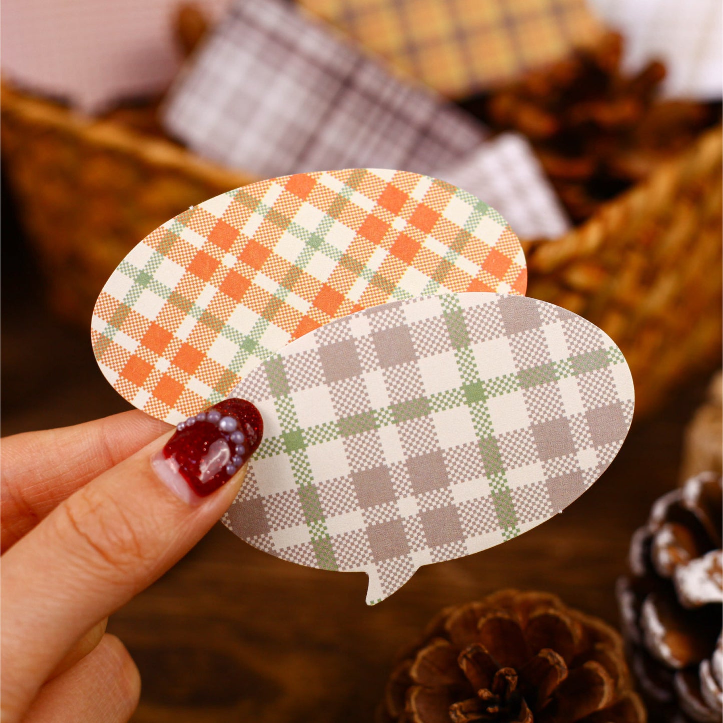 20 Pcs Grid Dialog Journal Stickers DHXL