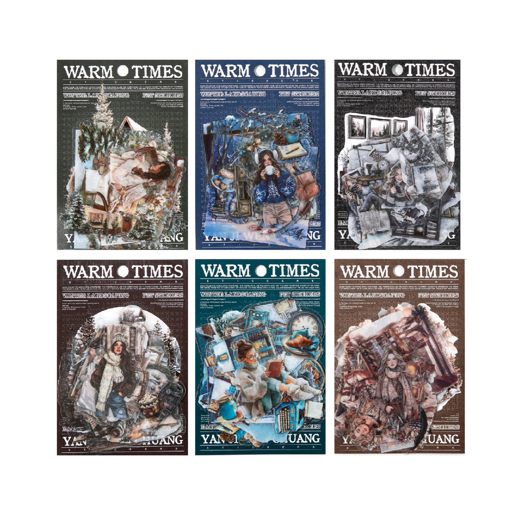 20 Pcs Cozy Winter PET Stickers WNSG