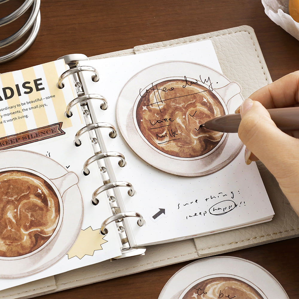 30 Pcs Coffee Theme Sticky Note Paper KFRJ