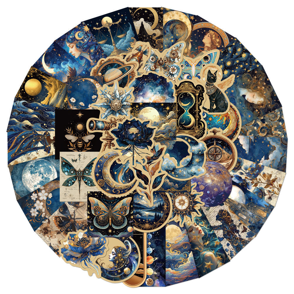 50 Pcs Vinyl Galaxy Stickers WES210