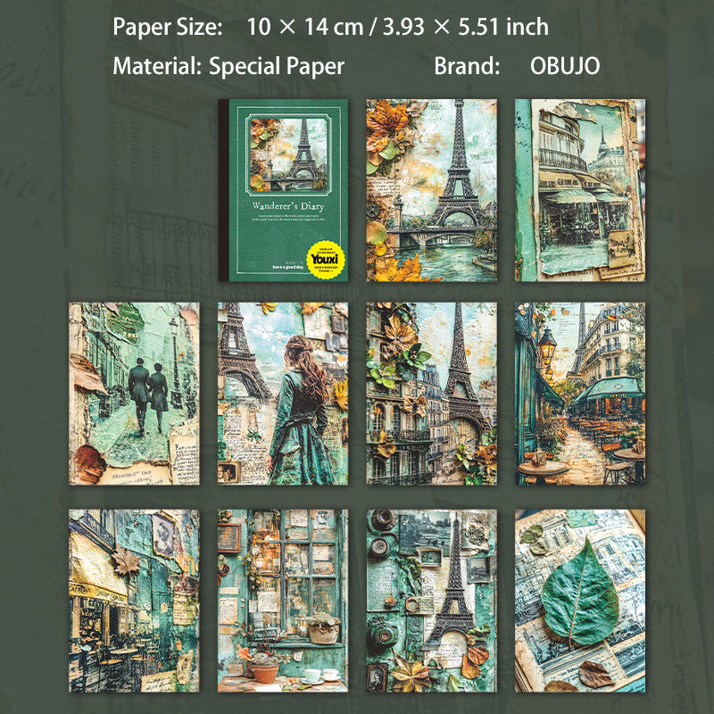 30 Sheets Travel Theme Scrapbook Paper MYZRJ