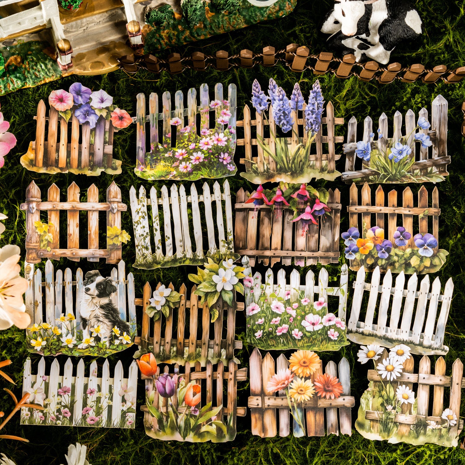 10 Pcs Garden Fence PET Stickers TYLB