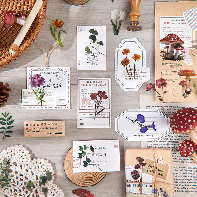 40 Pcs Flower Botanical PET Stickers ZRXY