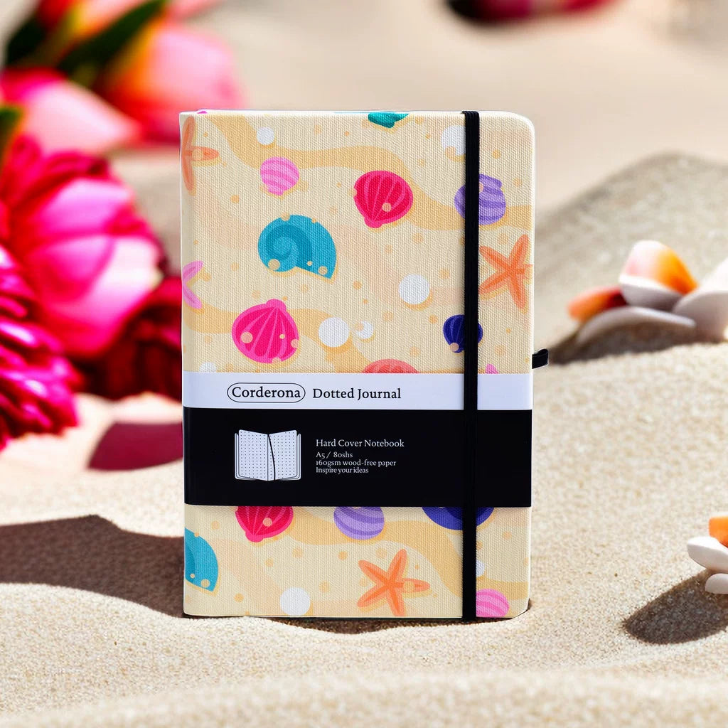 Art Series A5 Hardcover  Notebook - Beach Shells