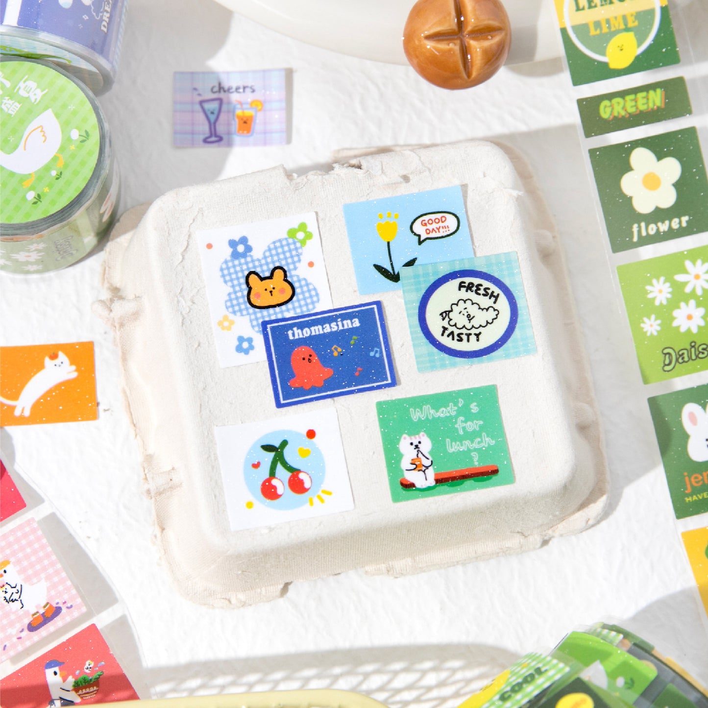 1 Roll Cute Kawaii Journal Stickers Tape TYMM