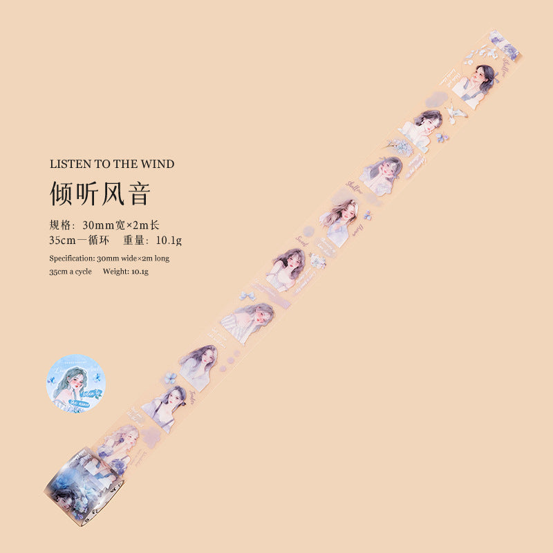 1 Roll Cute Girl PET Tape SZSN