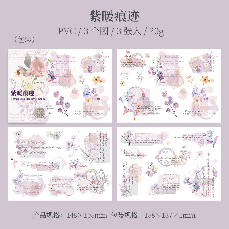 3 Pcs PVD Transfer Stickers MMHY