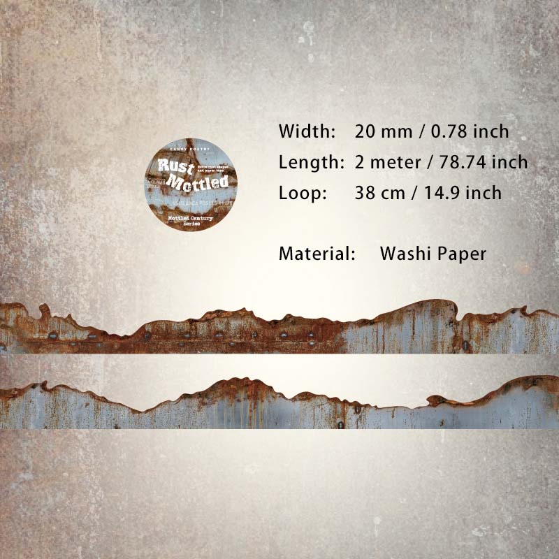 1 Roll Vintage Rusty Theme Washi Tape