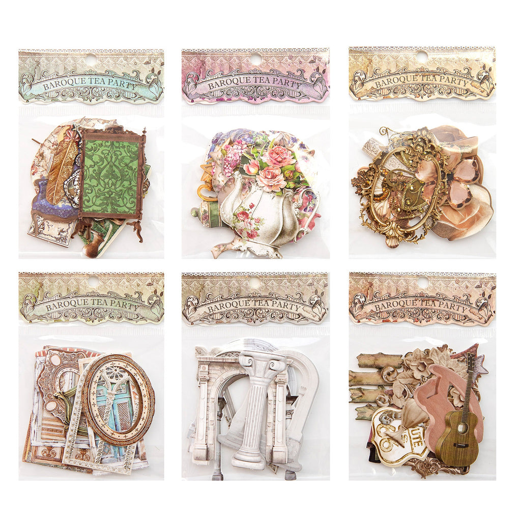 10 Pcs Baroque Style Cardstock Paper BLKCH