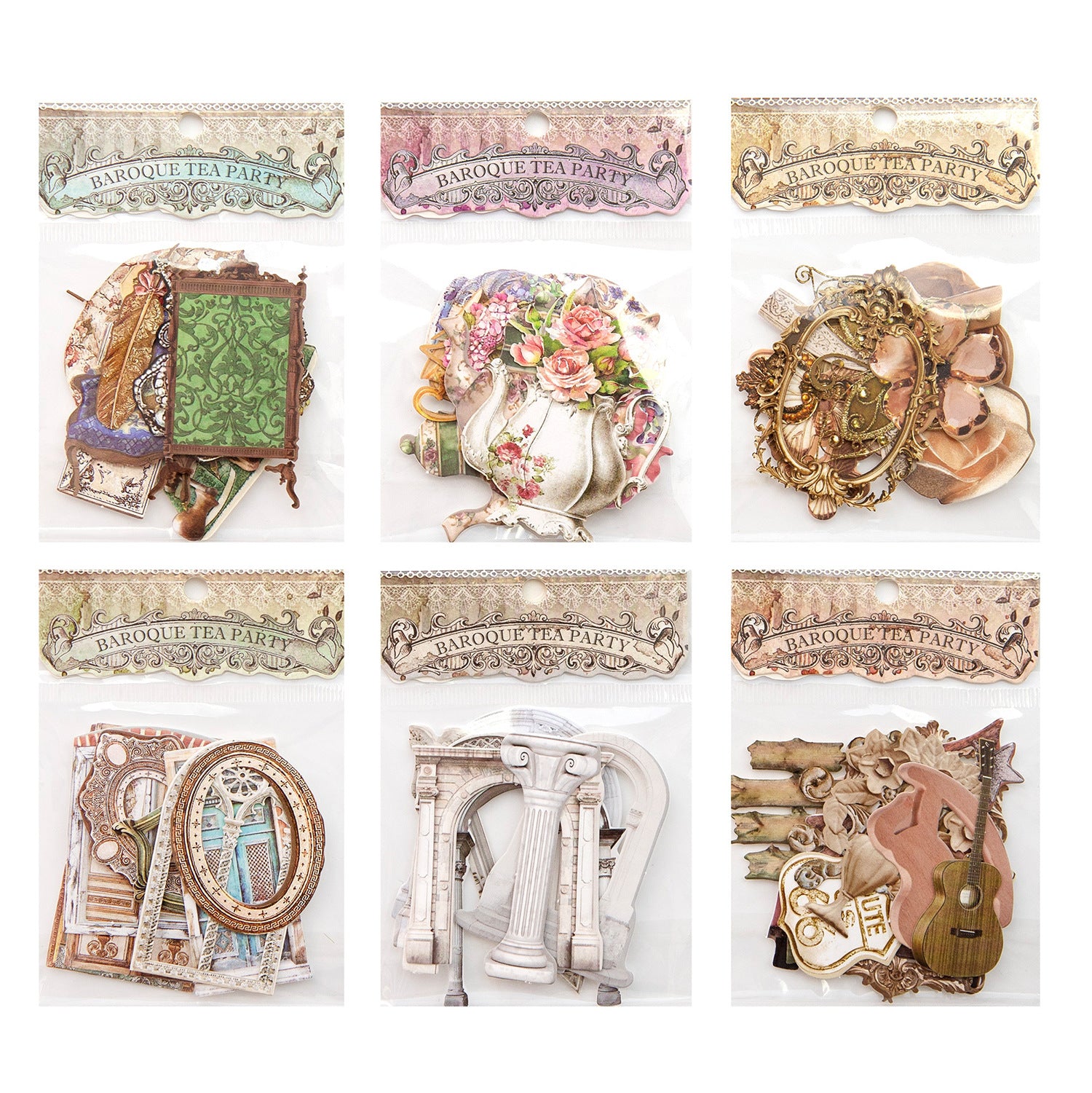 10 Pcs Baroque Style Cardstock Paper BLKCH