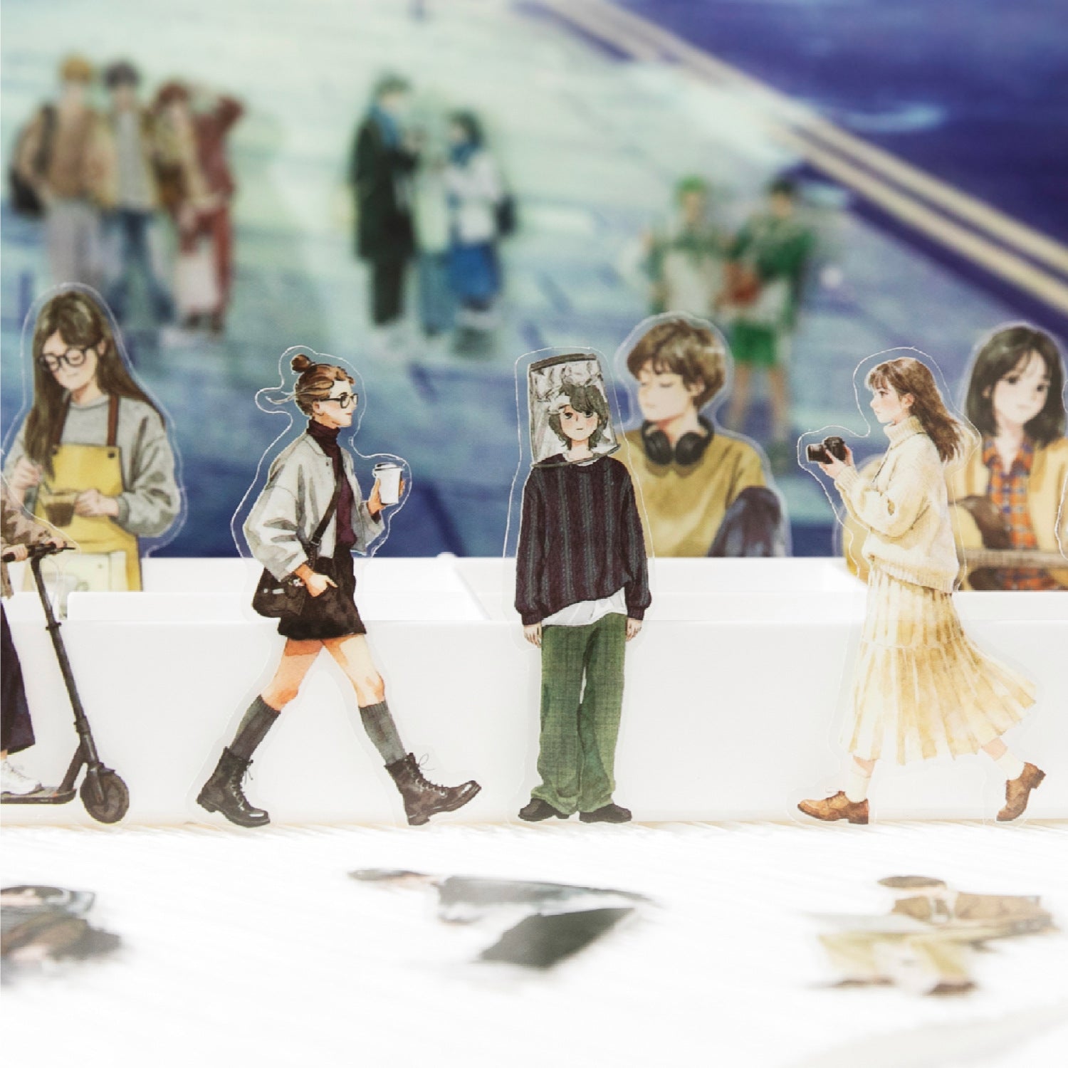 20 Pcs Street Girl Boy PET Stickers JJXR