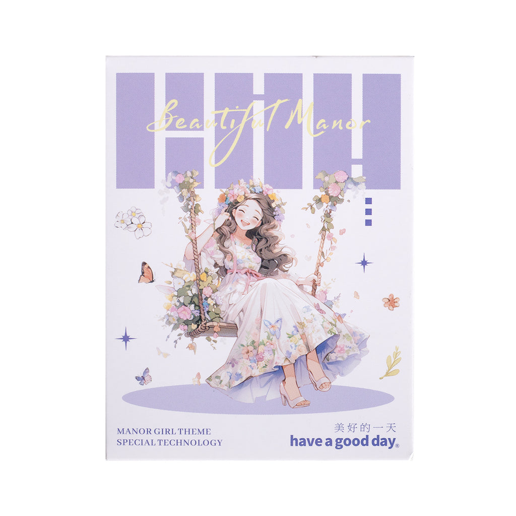 10 Pcs Manor Girl PET Stickers QLZY
