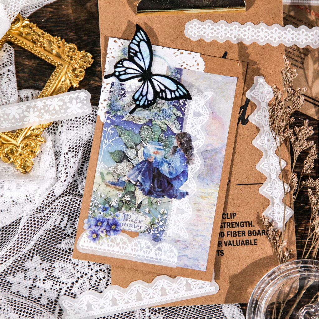 18 Pcs Lace Washi Stickers BZXL