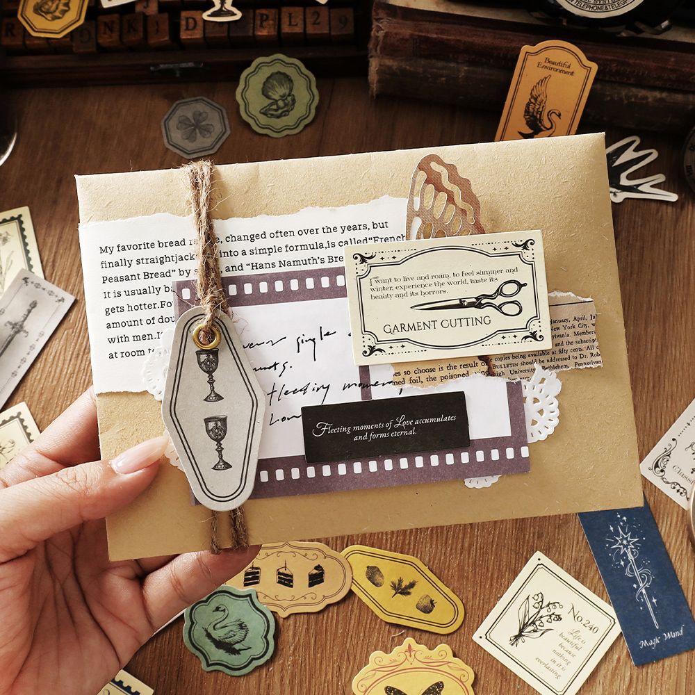 30 Pcs Vintage Label Stickers SJSZ