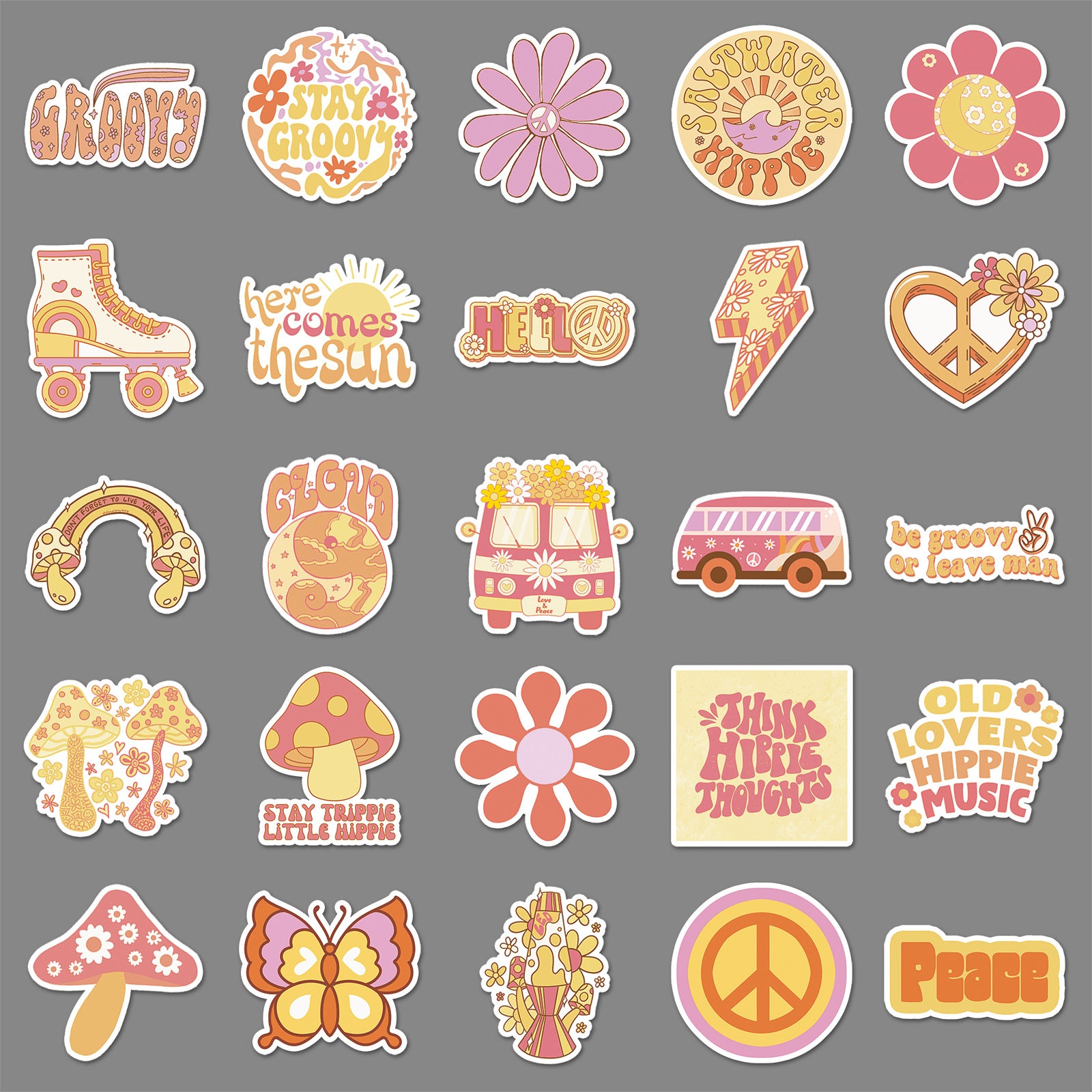 50PCS Boho Waterproof Vinyl Stickers BHO09