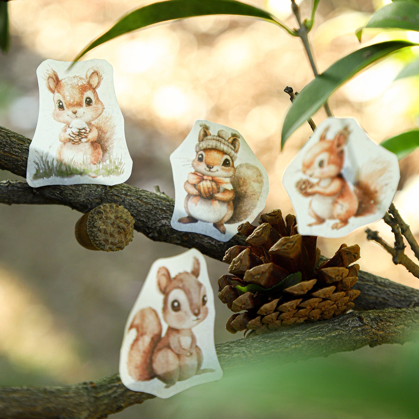 45 Pcs Forest Animal Washi Stickers SLDWH