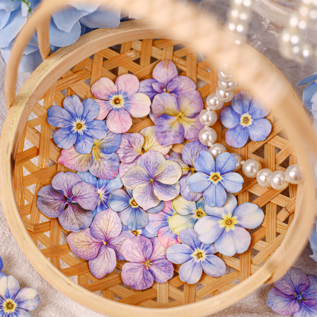 25 Pcs Flower Cardstock Stickers DDXL