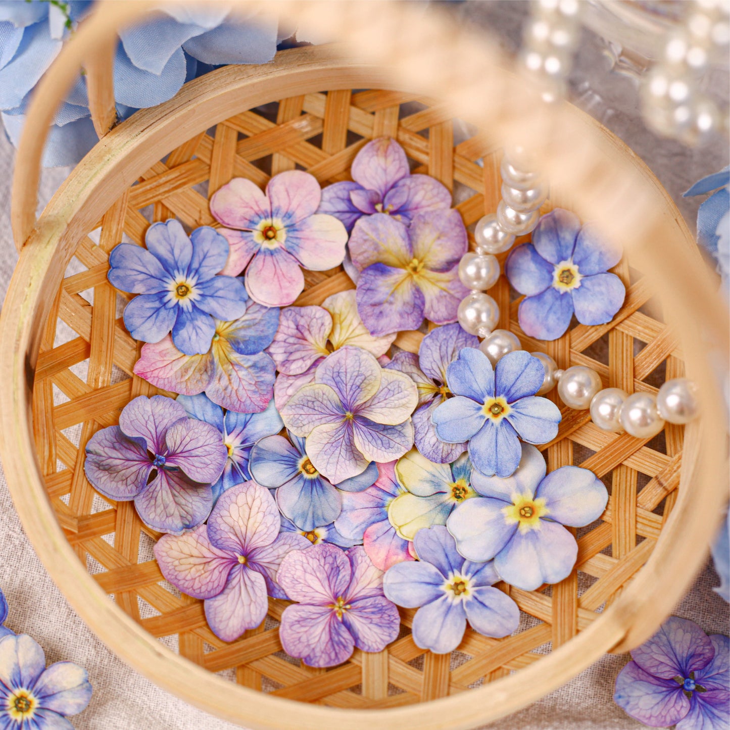 25 Pcs Flower Cardstock Stickers DDXL