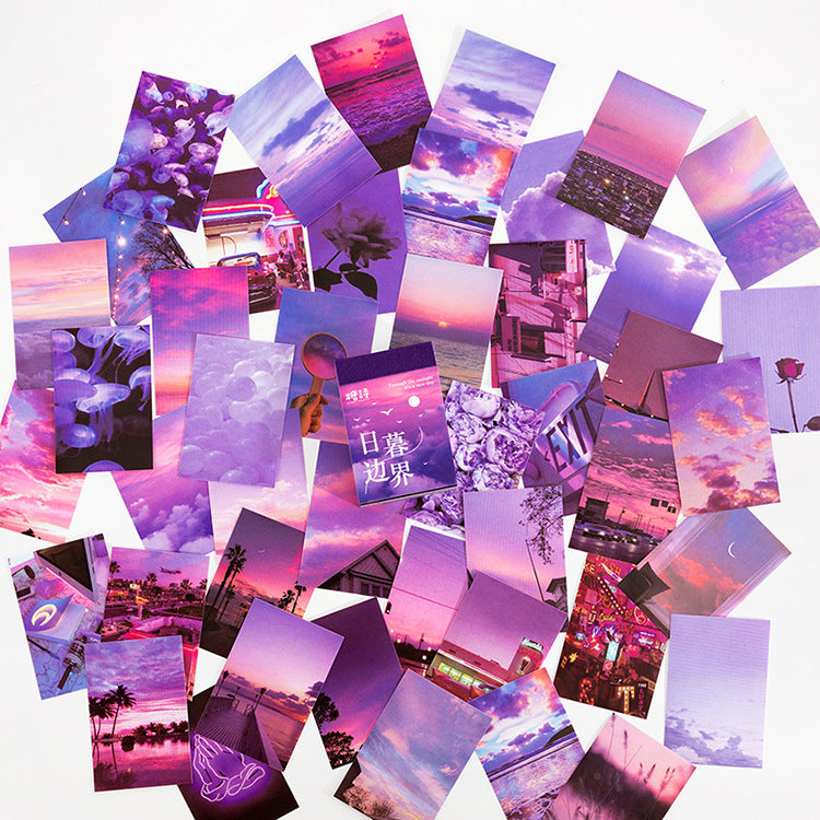 50 Pcs Violet Sunset Sticker Booklet