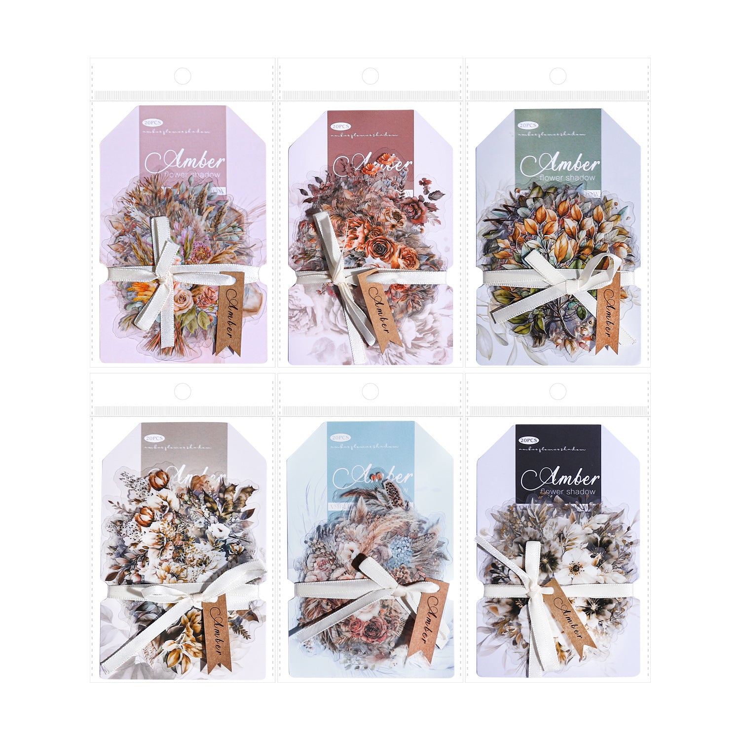 20 Pcs Flower Branches PET Stickers HPHY