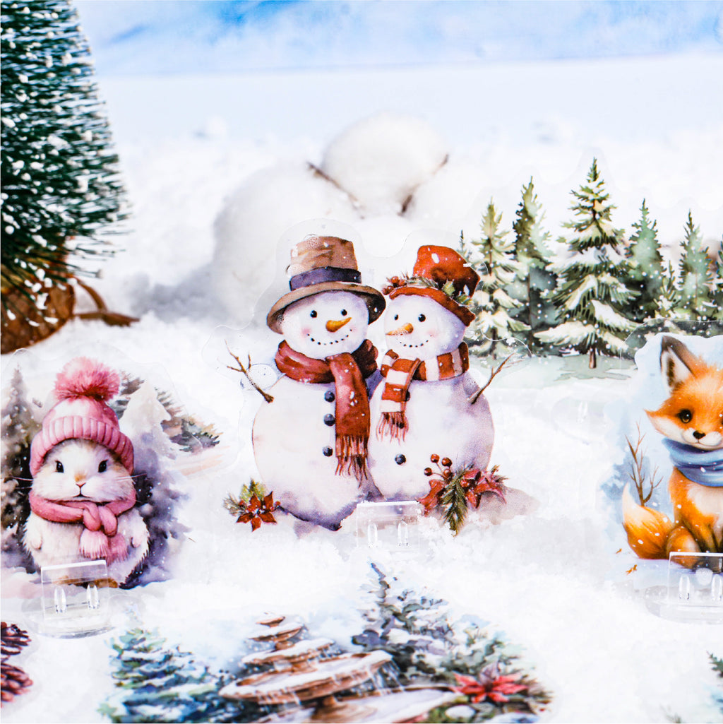 30 Pcs Winter Forest PET Stickers BXXL