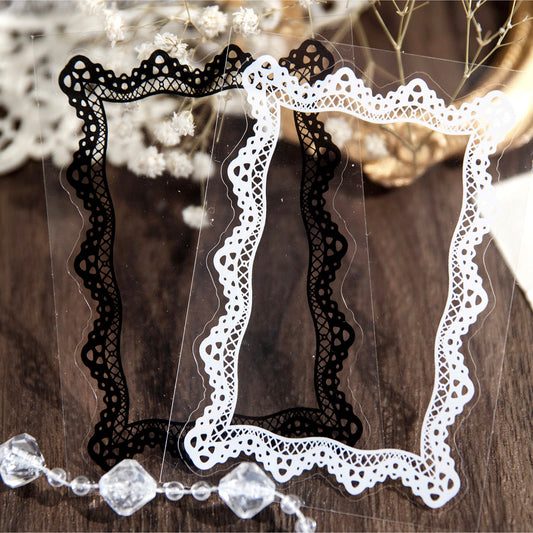 20 Pcs Lace PET Stickers LSQYJ