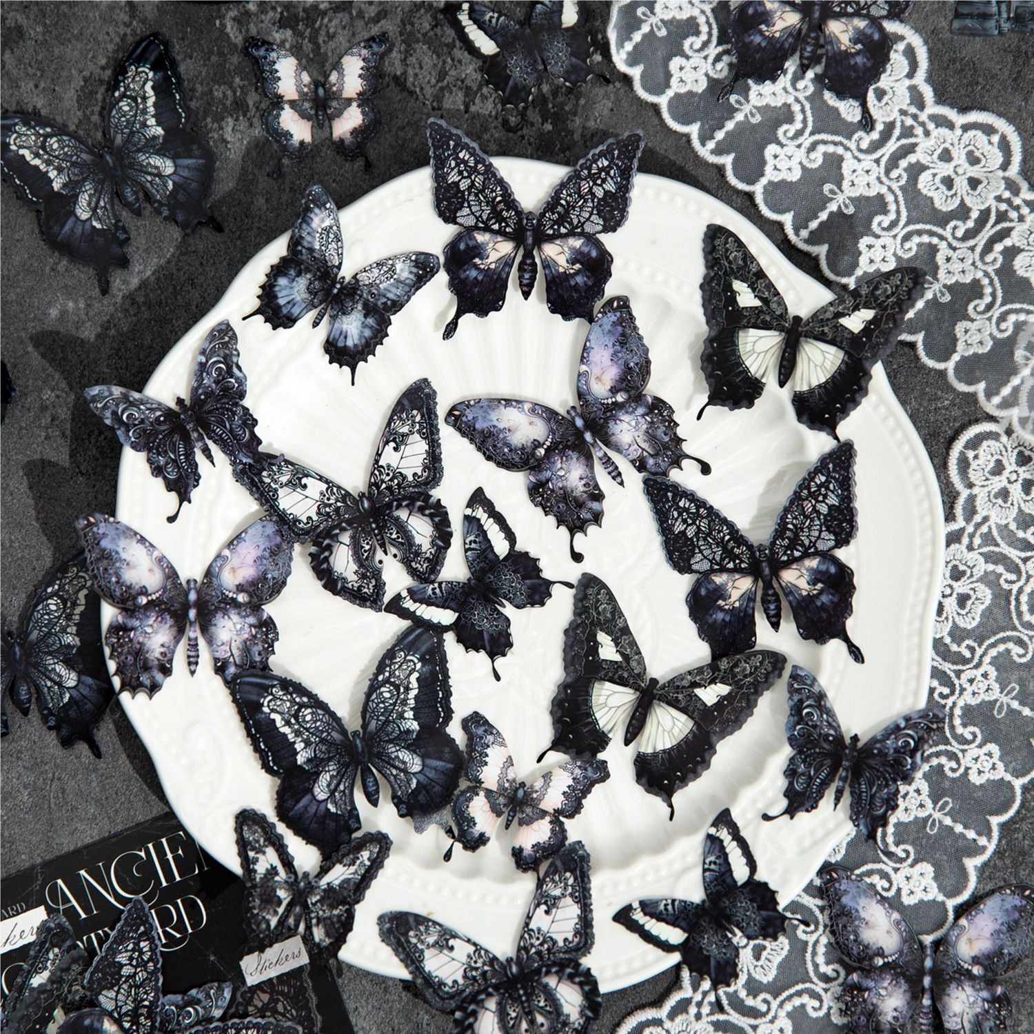 20 Pcs Vintage Gothic Stickers GJTY