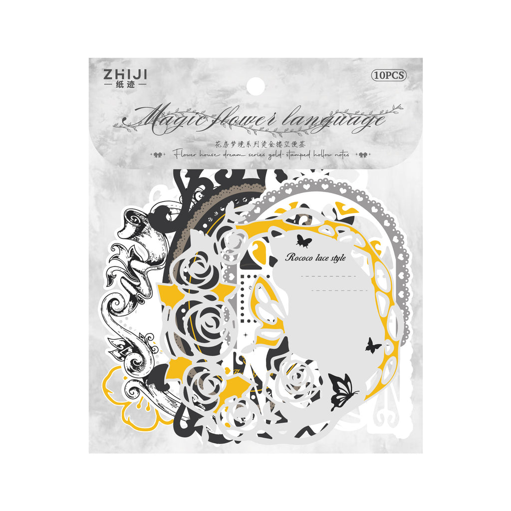 20 Pcs Lace Cutout Notepad Paper HFMJ